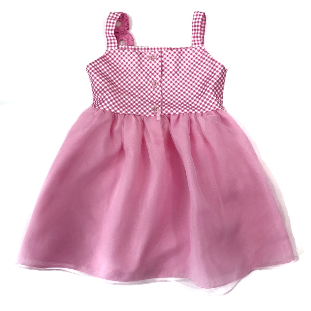 [Baby Armstrong] Pink and White Gingham Dress - Picture 6 of 8
